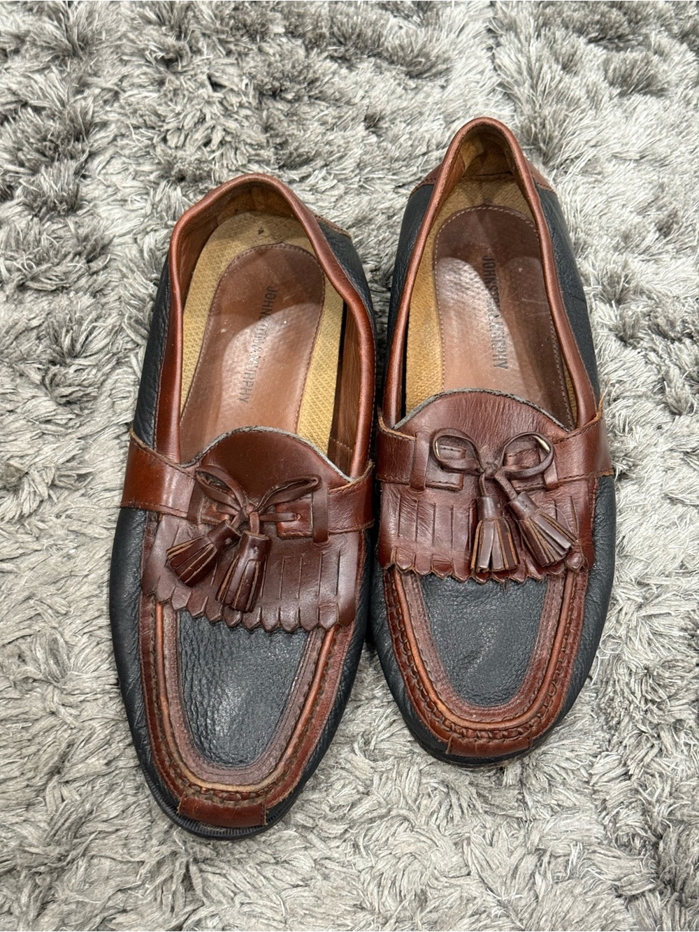 Johnston and Murphy Passport Kiltie Tassel Loafers Mens Size 11.5M